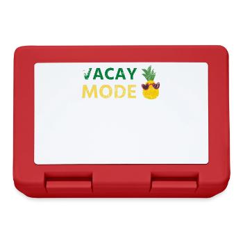 Vacay Mode Ananas Design Für Strandliebhaber - Brotdose - Rot - Vorne