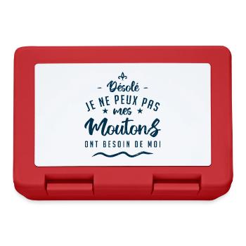 Désolé mes moutons ont besoin de moi - Boîte à goûter - rouge - Devant