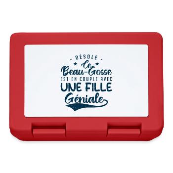 Ce beau gosse est en couple avec une fille géniale - Boîte à goûter - rouge - Devant
