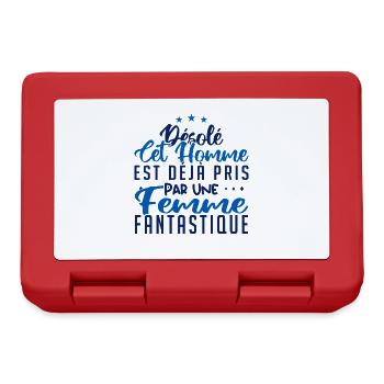 Cet Homme est déjà Pris par Une Femme Fantastique - Boîte à goûter - rouge - Devant