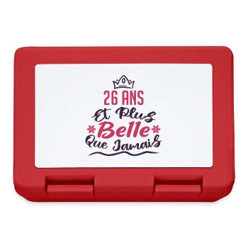 26 ans et plus belle que jamais - Boîte à goûter - rouge - Devant