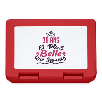 38 ans et plus belle que jamais - Boîte à goûter - rouge - Devant