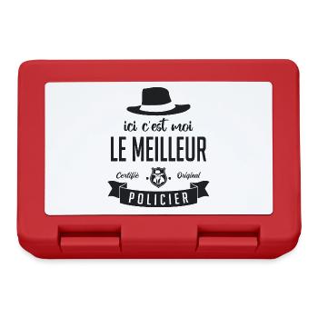 Ici c'est moi le Meilleur policier - Boîte à goûter - rouge - Devant