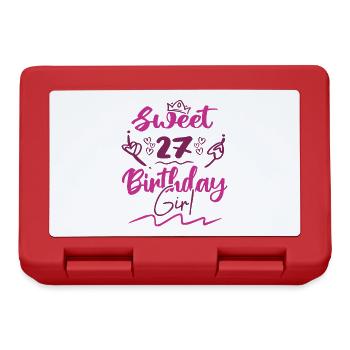 Sweet 27 birthday girl | Gift Birthday - Lunchbox - red - Front