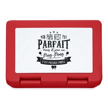 Mon Papa N'est Pas Parfait Mais Il Joue Ping-Pong - Boîte à goûter - rouge - Devant