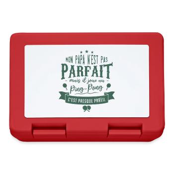 Papa ping pong - Boîte à goûter - rouge - Devant