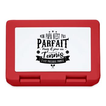 papa tennisman, tennis - Boîte à goûter - rouge - Devant
