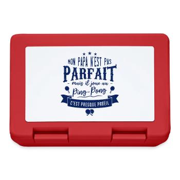 Mon Papa N'est Pas Parfait Mais Il Joue Ping-Pong - Boîte à goûter - rouge - Devant