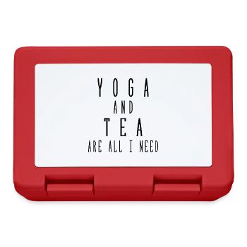 Yoga und Tee sind alles, was ich brauche - Brotdose - Rot - Vorne