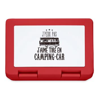 j'peux pas j'aime tire en camping-car - Boîte à goûter - rouge - Devant