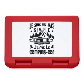 Je Suis Un Mec Simple J'aime le Camping-car - Boîte à goûter - rouge - Devant