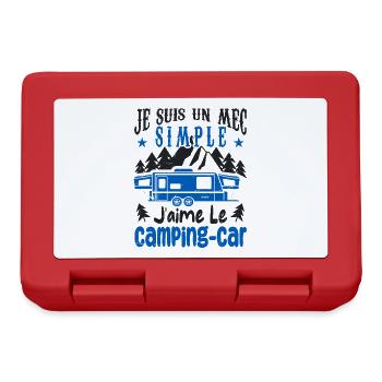 Je Suis Un Mec Simple J'aime le Camping-car - Boîte à goûter - rouge - Devant