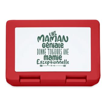 une maman géniale | Cadeaux Mamie - Boîte à goûter - rouge - Devant