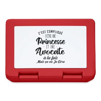 Princesse Avocate - Boîte à goûter - rouge - Devant