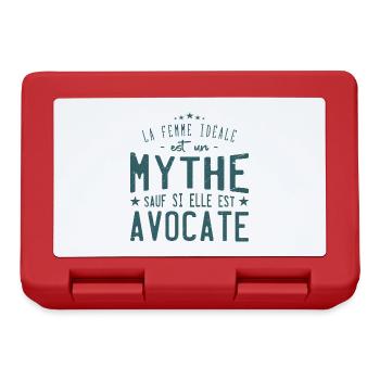 la femme idéale est avocate - humour mythe femme - Boîte à goûter - rouge - Devant
