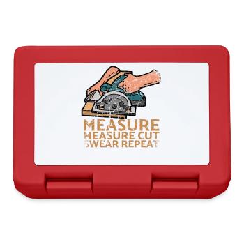 Mesure Mesure Coupe Jurer Répéter pour les charpentiers - Boîte à goûter - rouge - Devant