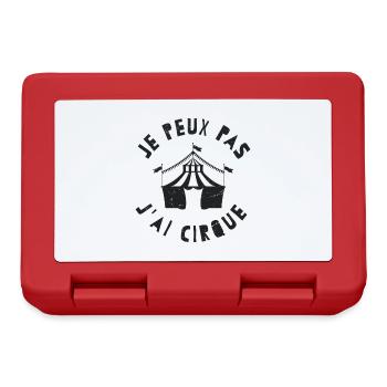je peux pas j'ai cirque | cadeau citation humour - Boîte à goûter - rouge - Devant