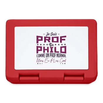je suis prof de philo - Boîte à goûter - rouge - Devant
