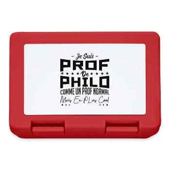 Je Suis Prof De Philo - Boîte à goûter - rouge - Devant