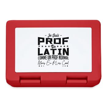 Je Suis Prof de Latin | Métier Citations Noël - Boîte à goûter - rouge - Devant