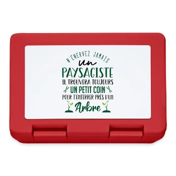 N' Énervez Jamais Un Paysagiste - Boîte à goûter - rouge - Devant
