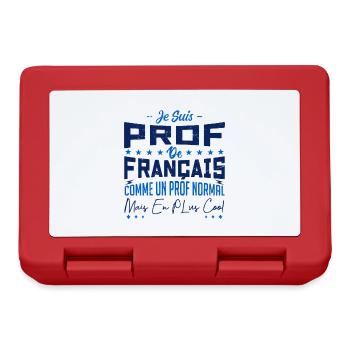 Je Suis Prof De Français - Boîte à goûter - rouge - Devant