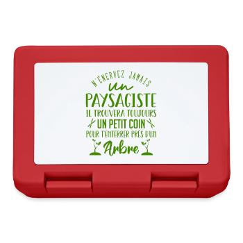 N'Énervez Jamais Un Paysagiste - Boîte à goûter - rouge - Devant
