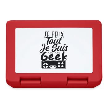 Je peux tout je suis geek - Boîte à goûter - rouge - Devant