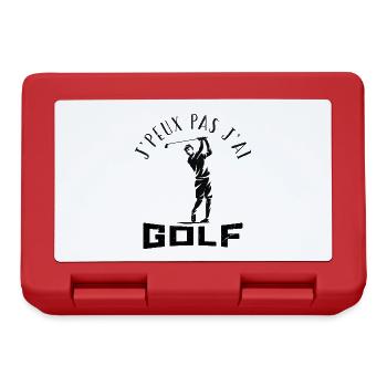 Je peux pas j'ai golf - Boîte à goûter - rouge - Devant