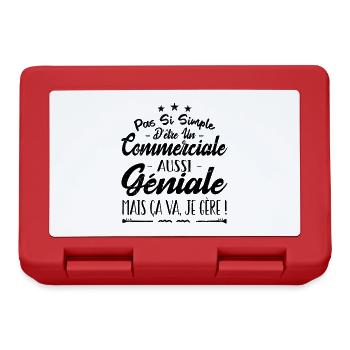 Pas si simple d'être une commerciale aussi géniale - Boîte à goûter - rouge - Devant