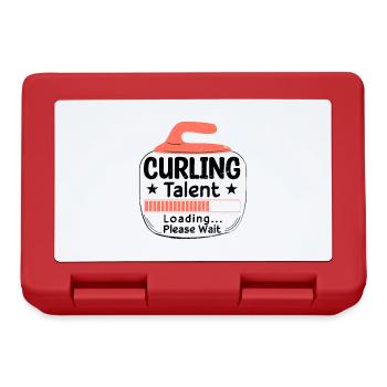 Curling-Talent laden - Brotdose - Rot - Vorne