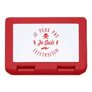 J'peux pas je suis électricien - Boîte à goûter - rouge - Devant