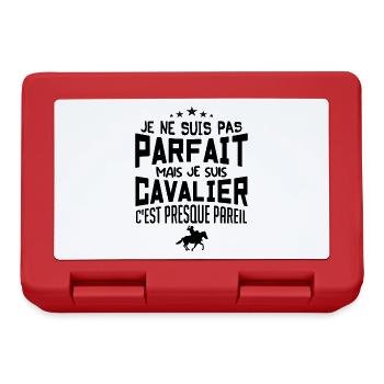 Je ne suis pas parfait mais je suis cavalier - Boîte à goûter - rouge - Devant
