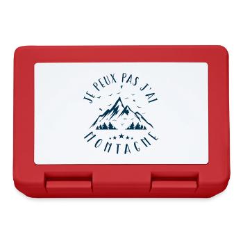 Je Peux Pas J ai Montagne | Cadeau Pour Randonneur - Boîte à goûter - rouge - Devant