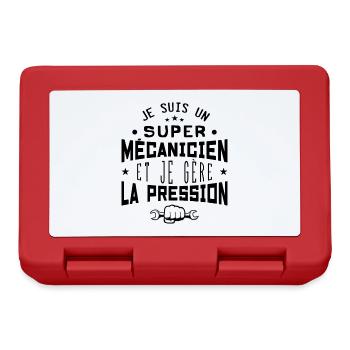 super mécanicien | humour - Boîte à goûter - rouge - Devant