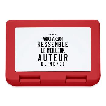 Voici à quoi ressemble le meilleur Auteur du monde - Boîte à goûter - rouge - Devant