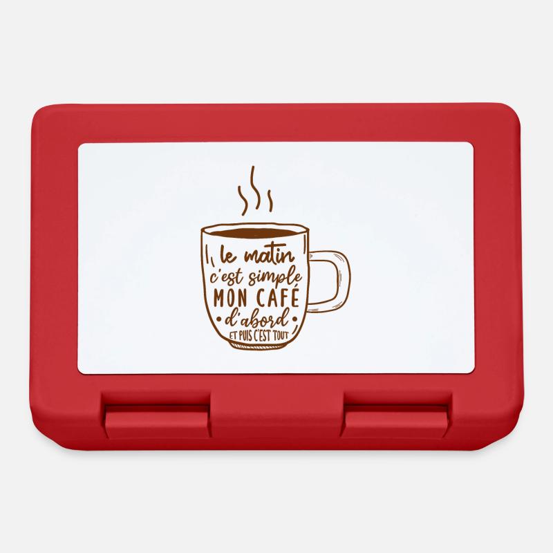 café humour, café du matin citation, - Boîte à goûter - rouge