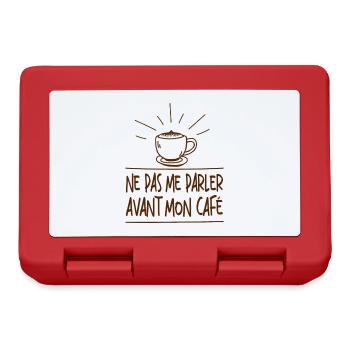 Ne Pas Me Parler Avant Mon Café - Boîte à goûter - rouge - Devant