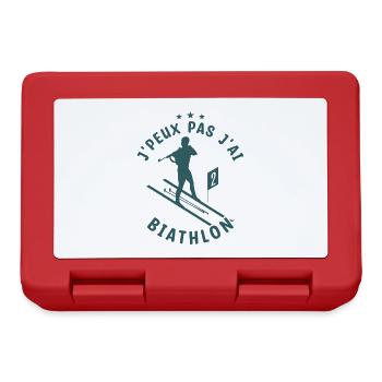 Je peux pas j'ai biathlon - Boîte à goûter - rouge - Devant