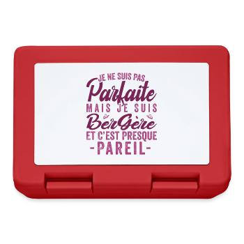 Je Ne Suis Pas Parfaite Mais Je Suis bergère - Boîte à goûter - rouge - Devant