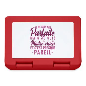 Je Ne Suis Pas Parfaite Mais Je Suis maître_chien - Boîte à goûter - rouge - Devant