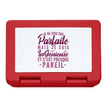 Je Ne Suis Pas Parfaite Mais Je Suis ingénieure - Boîte à goûter - rouge - Devant