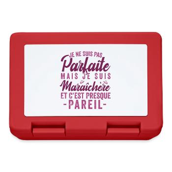 Je Ne Suis Pas Parfaite Mais Je Suis Maraîchère - Boîte à goûter - rouge - Devant