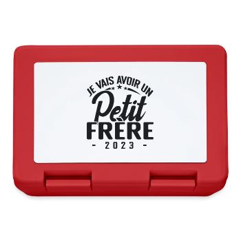 Je Vais Avoir Un Petit Frère 2023, Enfant Annonce - Boîte à goûter - rouge - Devant
