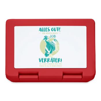 Alles gute im neuen Job du Verräter, Abschied - Brotdose - Rot - Vorne