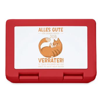 Alles gute im neuen Job du Verräter, Abschied - Brotdose - Rot - Vorne