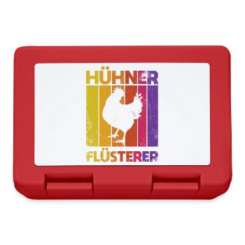 Hühner Flüsterer. Hühner - Brotdose - Rot - Vorne