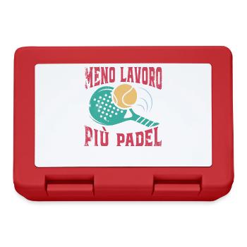 Meno Lavoro Più Padel - Brotdose - Rot - Vorne