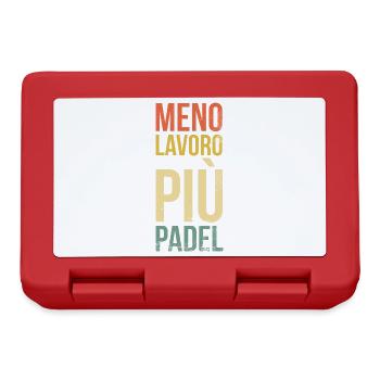 Meno Lavoro Più Padel - Brotdose - Rot - Vorne