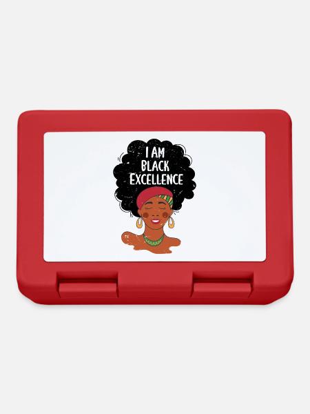 I Am Black Excellence - Boîte à goûter - rouge